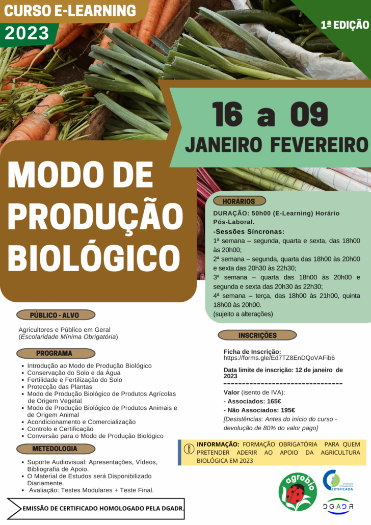 Agricultura biológica; Técnicos, Modo de Produção Biológico