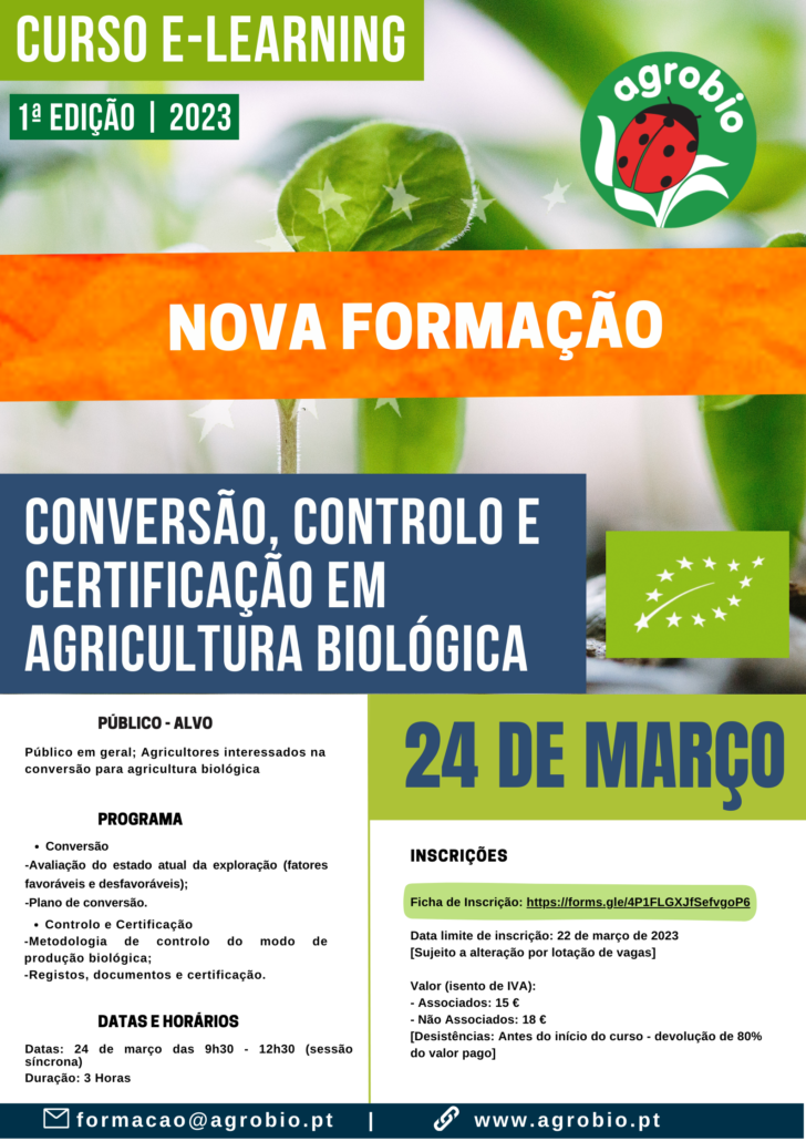 Conversão, Controlo e Certificação em Agricultura Biológica 2023
