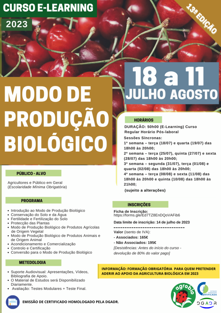 AGROBIO, Agricultura biológica;Modo de Produção Biológico