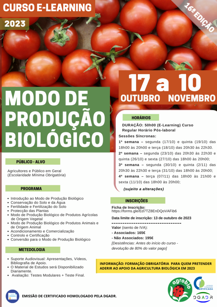 AGROBIO, Agricultura biológica;Modo de Produção Biológico