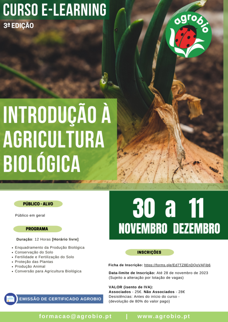 AGROBIO, Agricultura biológica;Introdução à Agricultura Biológica